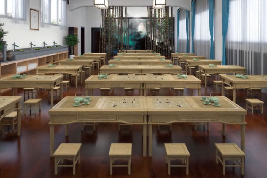 国学棋艺教室桌椅