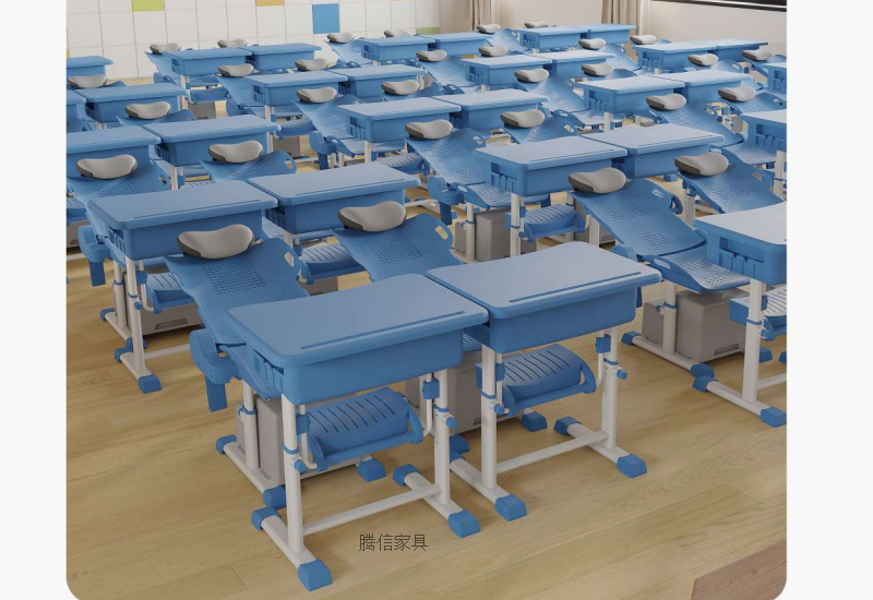学校课桌椅厂家直销 升降课桌椅 可躺午休课桌椅